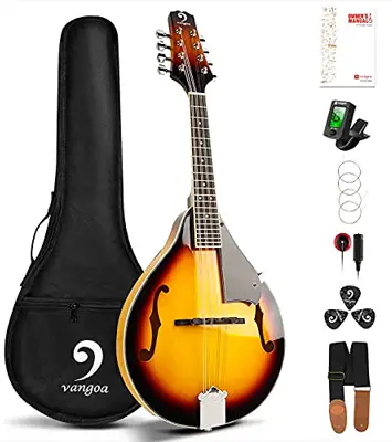 Vangoa A Style Mandolin Musical Instrument Sunburst