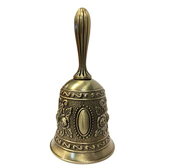 Adorox Antique Hand Bell Call Bell Brass
