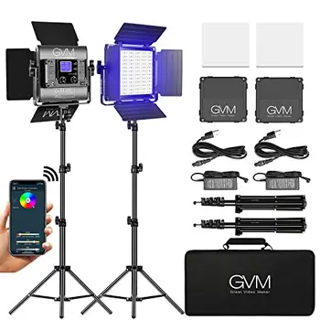 GVM RGB LED Video Light Photography Lighting with APP Control