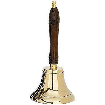 The Metal Magician Large & Heavy Solid Brass Hand Bell
