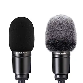 2pcs Microphone Foam Cover + Furry Windscreen