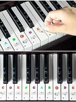 Colorful Large Bold Letter Piano Stickers