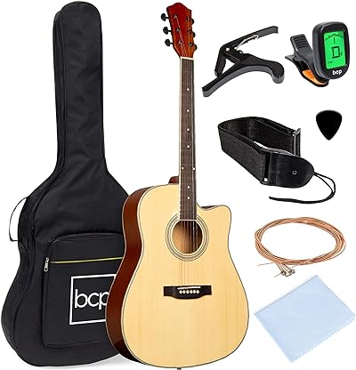 Best Choice Products 41in Beginner Acoustic Guitar Starter Set Bundle