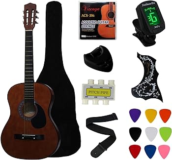 YMC 38 Coffee Beginner Acoustic Guitar Starter Package