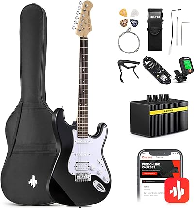 Donner DST-100B 39 Inch Electric Guitar Beginner Kit