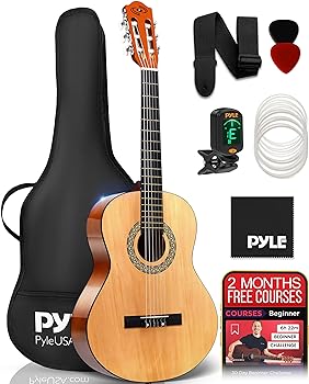 Pyle ½ Scale 34” Acoustic Guitar Set