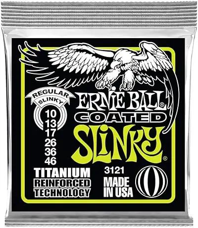 Ernie Ball Regular Slinky Coated Titanium Electric Guitar Strings