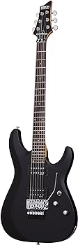 Schecter C-6 FR DELUXE Satin Black Solid-Body Electric Guitar