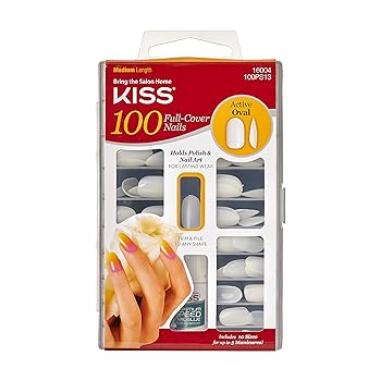 KISS 100 Full Cover Fake Nails Manicure Kit