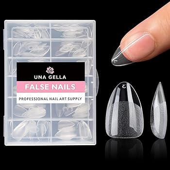 UNA GELLA Short Almond Fake Nails 504pcs