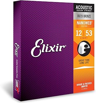 Elixir Strings - Acoustic 80/20 Bronze with NANOWEB Coating